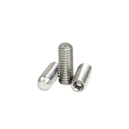 Newport Fasteners Socket Set Screw, Flat Point, 1/4-20 x 3/4", Stainless Steel, 18-8, Hex Socket Drive , 2500PK 529292-2500